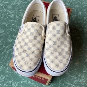 Vans classic slip on custom design size 7.5